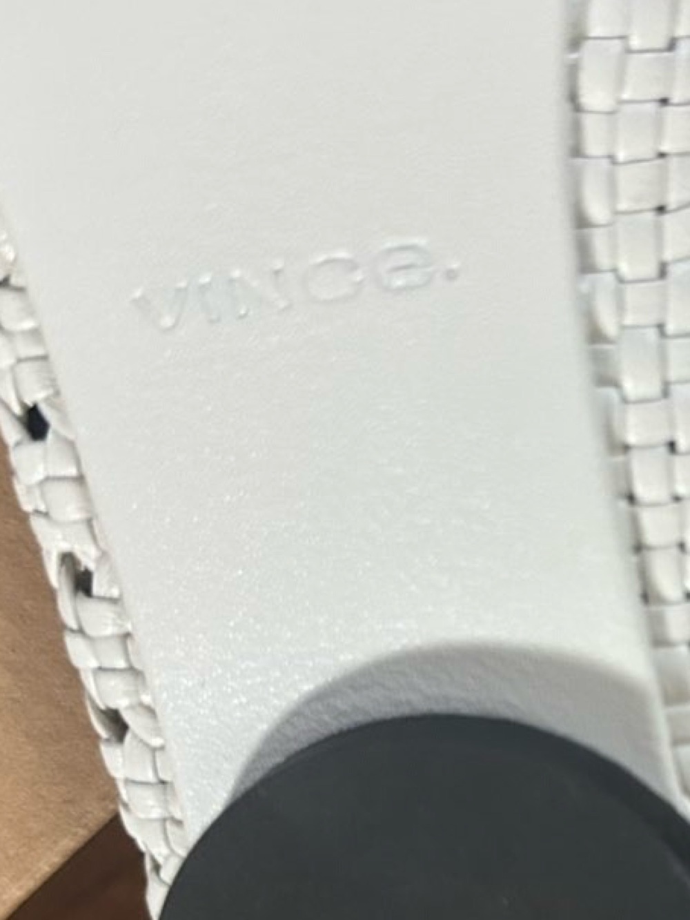 Vince Vivian White Woven Leather Mary Jane Ballet Flats Size 8 New - Picture 12 of 14